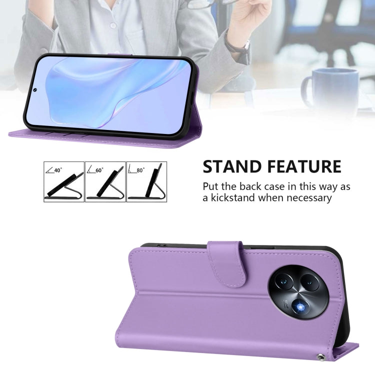 For itel S24 Skin Feel Solid Color Leather Phone Case with Lanyard