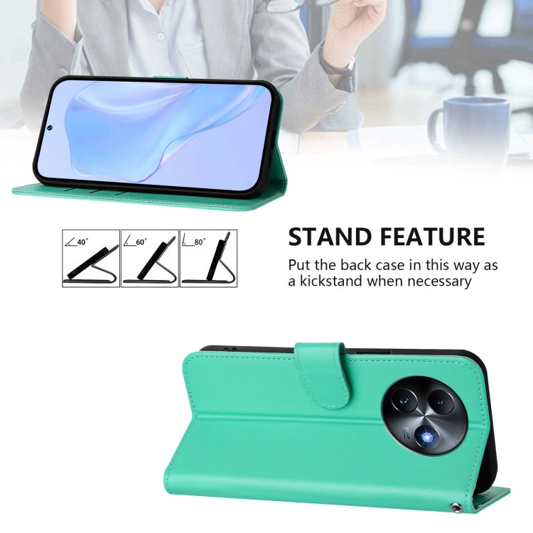 For itel S24 Skin Feel Solid Color Leather Phone Case with Lanyard