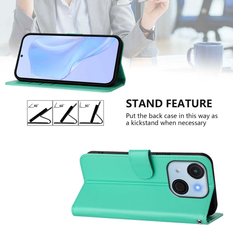 For itel A50C Skin Feel Solid Color Leather Phone Case with Lanyard