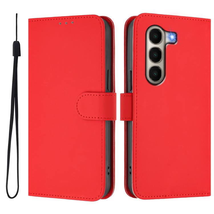 For itel A95 5G Skin Feel Solid Color Leather Phone Case with Lanyard