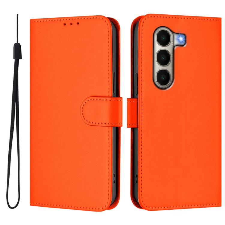 For itel A95 5G Skin Feel Solid Color Leather Phone Case with Lanyard