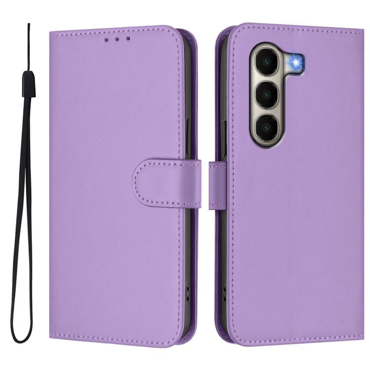For itel A95 5G Skin Feel Solid Color Leather Phone Case with Lanyard