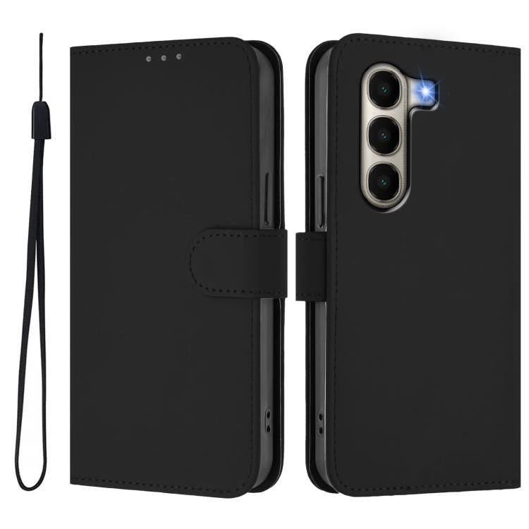 For itel A95 5G Skin Feel Solid Color Leather Phone Case with Lanyard