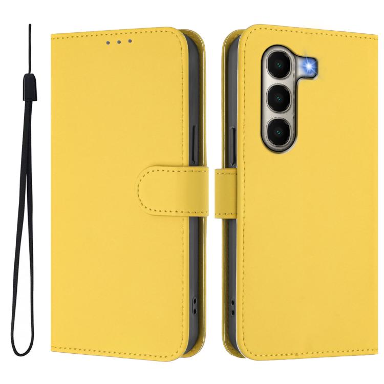 For itel A95 5G Skin Feel Solid Color Leather Phone Case with Lanyard