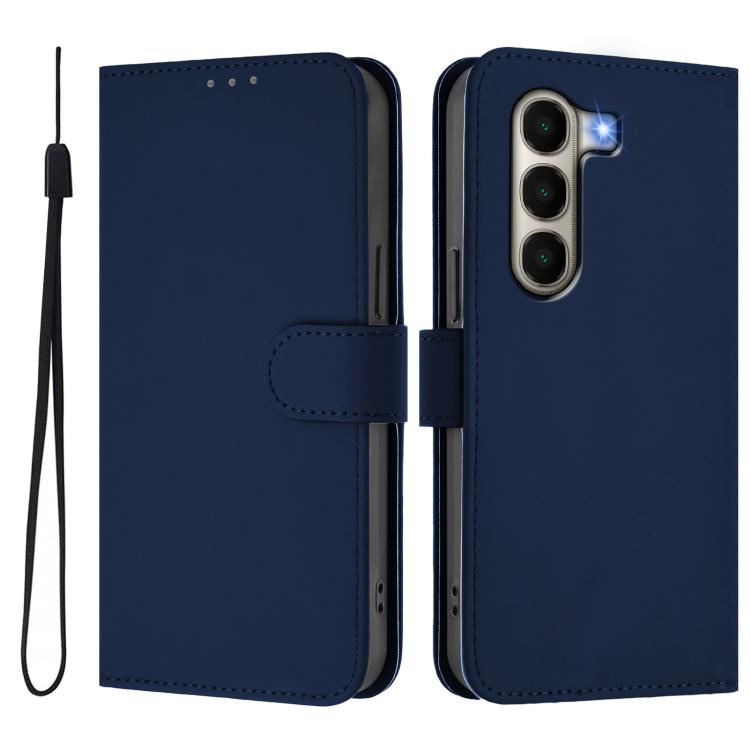 For itel A95 5G Skin Feel Solid Color Leather Phone Case with Lanyard