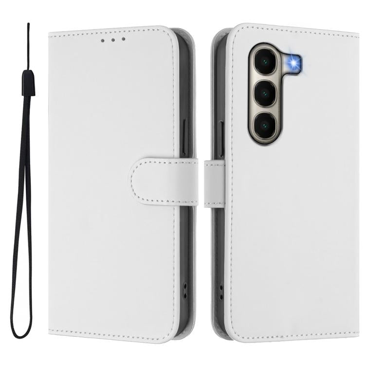 For itel A95 5G Skin Feel Solid Color Leather Phone Case with Lanyard