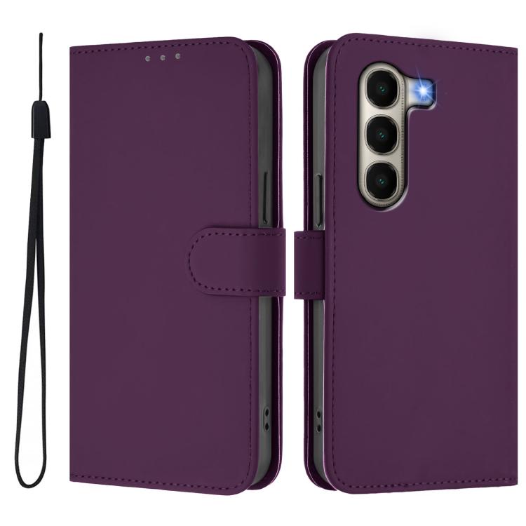 For itel A95 5G Skin Feel Solid Color Leather Phone Case with Lanyard