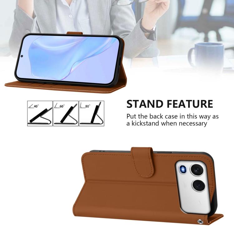 For itel A200 4G/A200+ 4G Global Skin Feel Solid Color Leather Phone Case with Lanyard