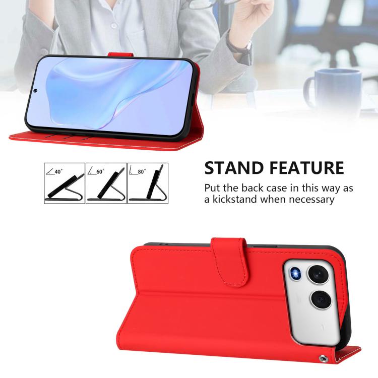 For itel A200 4G/A200+ 4G Global Skin Feel Solid Color Leather Phone Case with Lanyard