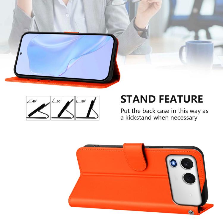 For itel A200 4G/A200+ 4G Global Skin Feel Solid Color Leather Phone Case with Lanyard