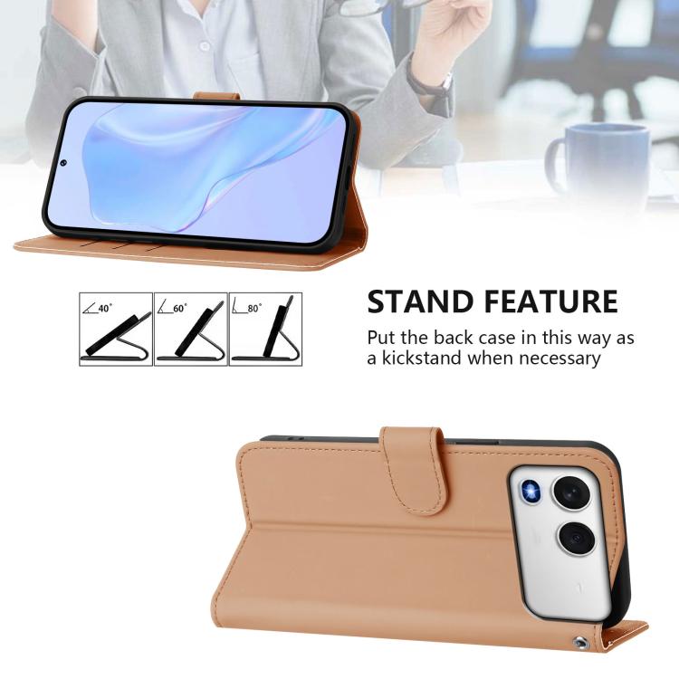 For itel A200 4G/A200+ 4G Global Skin Feel Solid Color Leather Phone Case with Lanyard