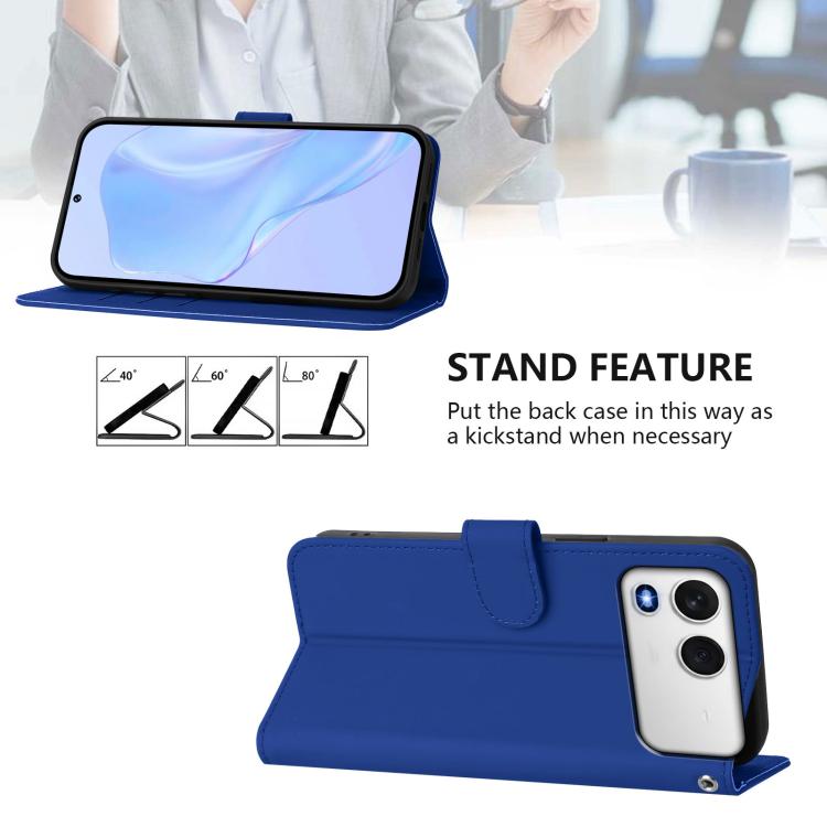 For itel A200 4G/A200+ 4G Global Skin Feel Solid Color Leather Phone Case with Lanyard