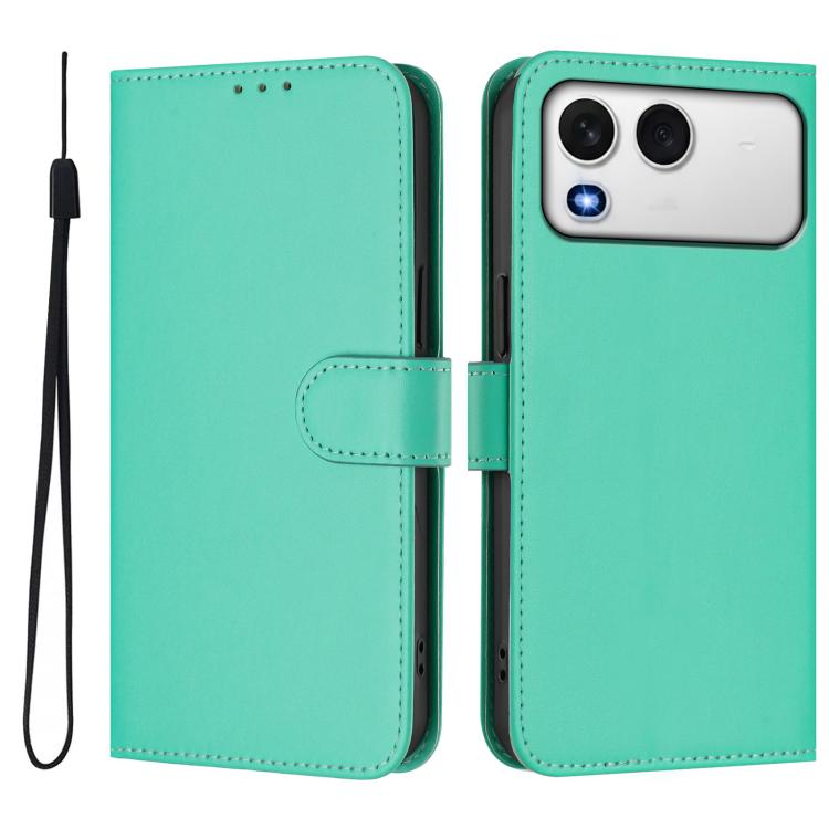 For itel A200 4G/A200+ 4G Global Skin Feel Solid Color Leather Phone Case with Lanyard