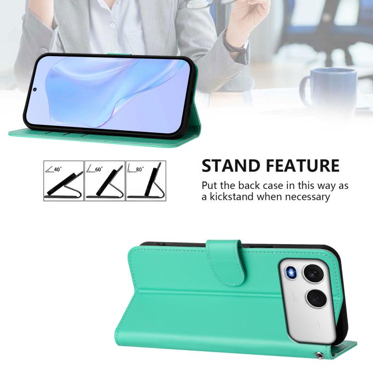For itel A200 4G/A200+ 4G Global Skin Feel Solid Color Leather Phone Case with Lanyard