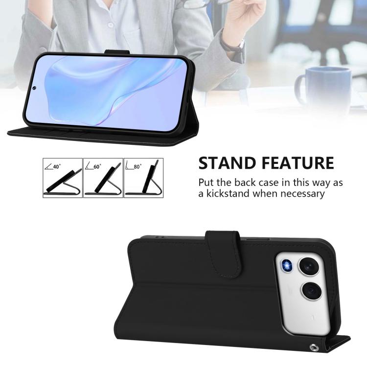 For itel A200 4G/A200+ 4G Global Skin Feel Solid Color Leather Phone Case with Lanyard