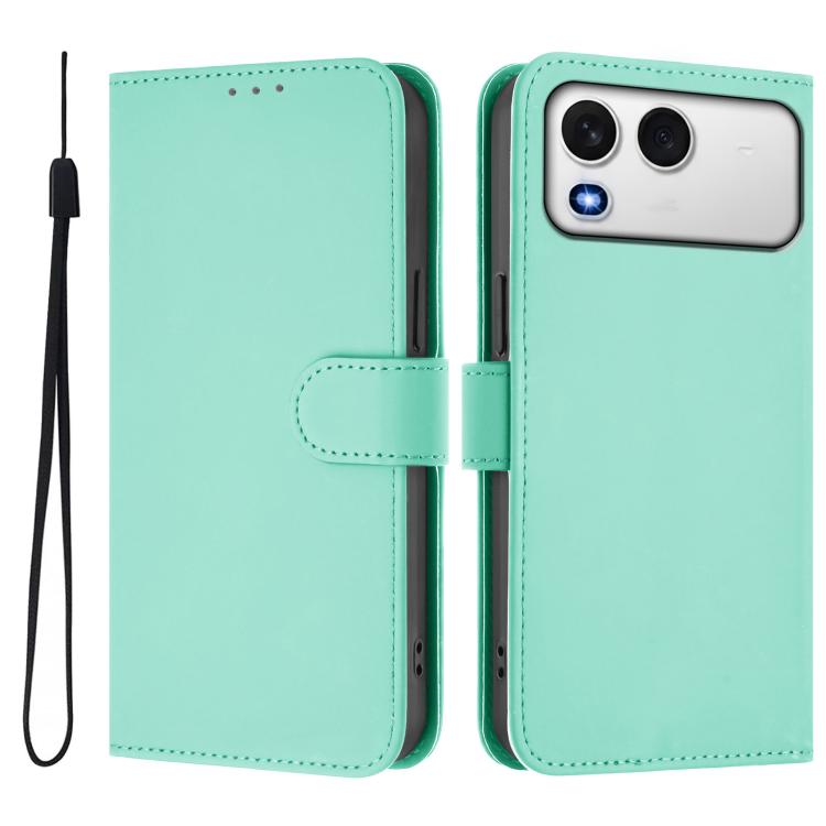 For itel A200 4G/A200+ 4G Global Skin Feel Solid Color Leather Phone Case with Lanyard