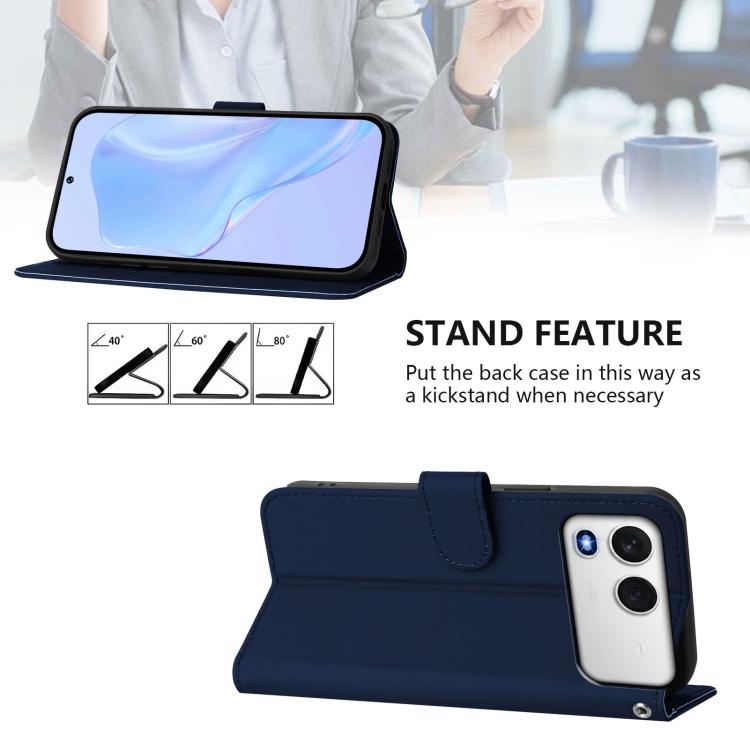 For itel A200 4G/A200+ 4G Global Skin Feel Solid Color Leather Phone Case with Lanyard