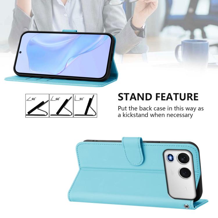 For itel A200 4G/A200+ 4G Global Skin Feel Solid Color Leather Phone Case with Lanyard