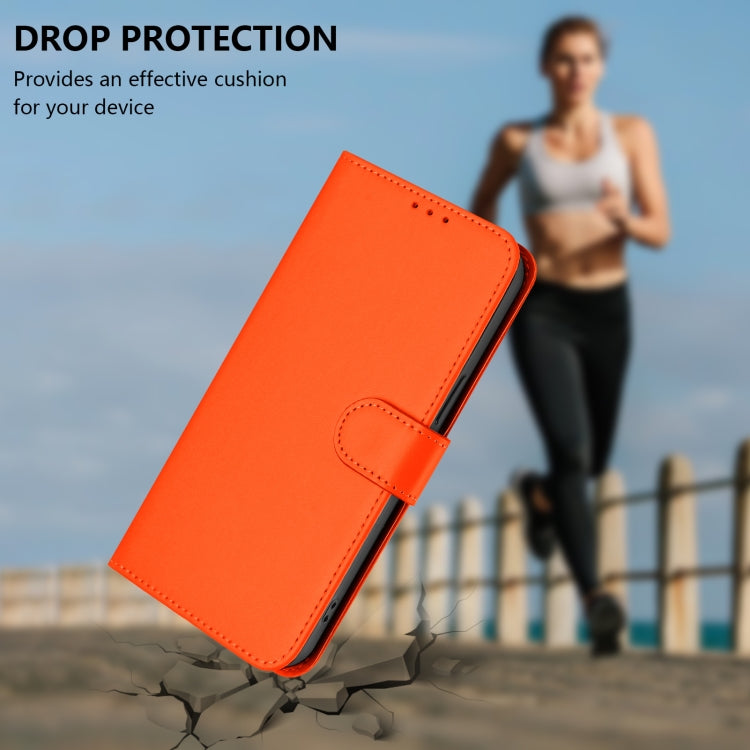 For Ulefone Note 14 Skin Feel Solid Color Leather Phone Case with Lanyard