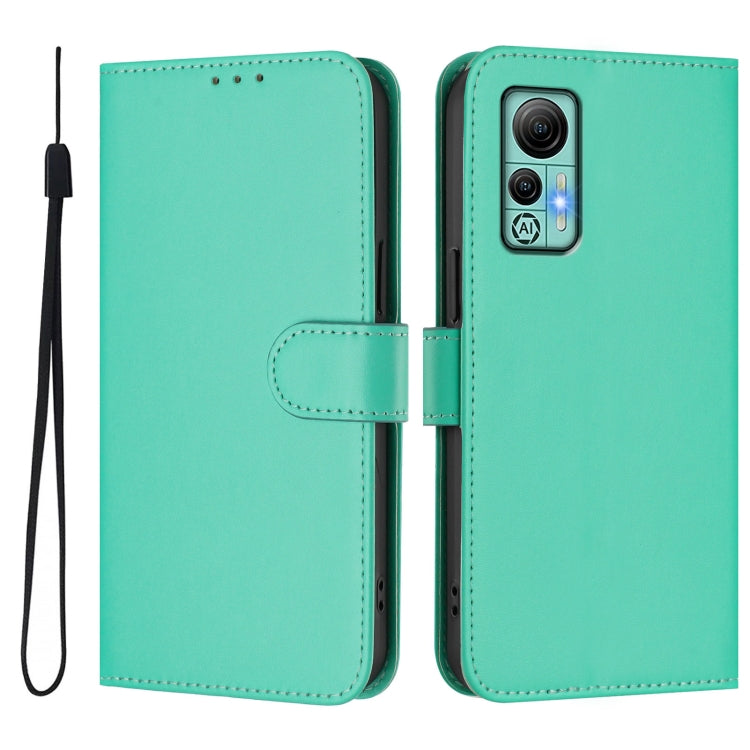 For Ulefone Note 14 Skin Feel Solid Color Leather Phone Case with Lanyard