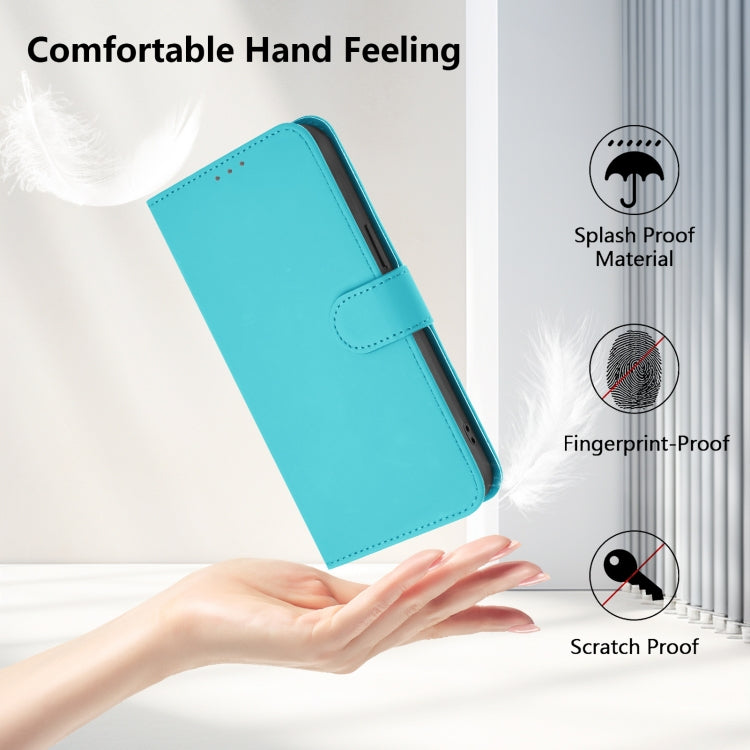 For Ulefone Note 14 Skin Feel Solid Color Leather Phone Case with Lanyard