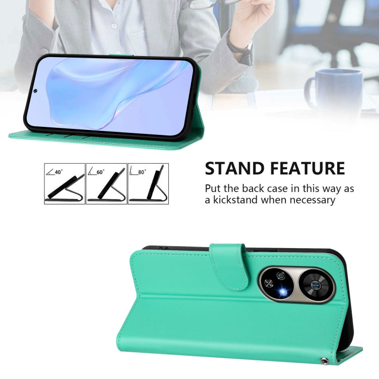 For Ulefone Note 17 Pro Skin Feel Solid Color Leather Phone Case with Lanyard