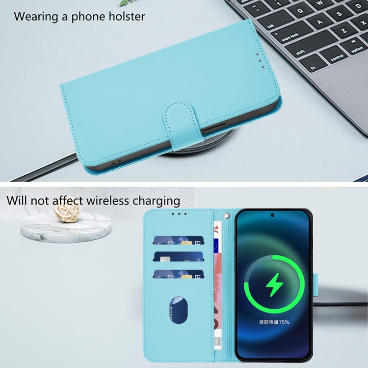 For Ulefone Note 17 Pro Skin Feel Solid Color Leather Phone Case with Lanyard