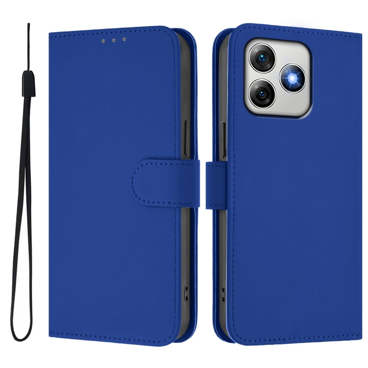 For Ulefone Note 18 Ultra Skin Feel Solid Color Leather Phone Case with Lanyard