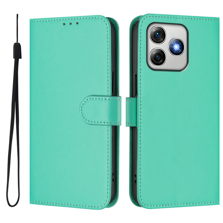 For Ulefone Note 18 Ultra Skin Feel Solid Color Leather Phone Case with Lanyard