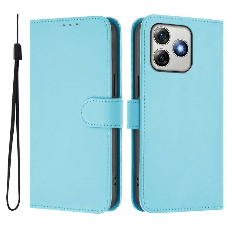For Ulefone Note 18 Ultra Skin Feel Solid Color Leather Phone Case with Lanyard