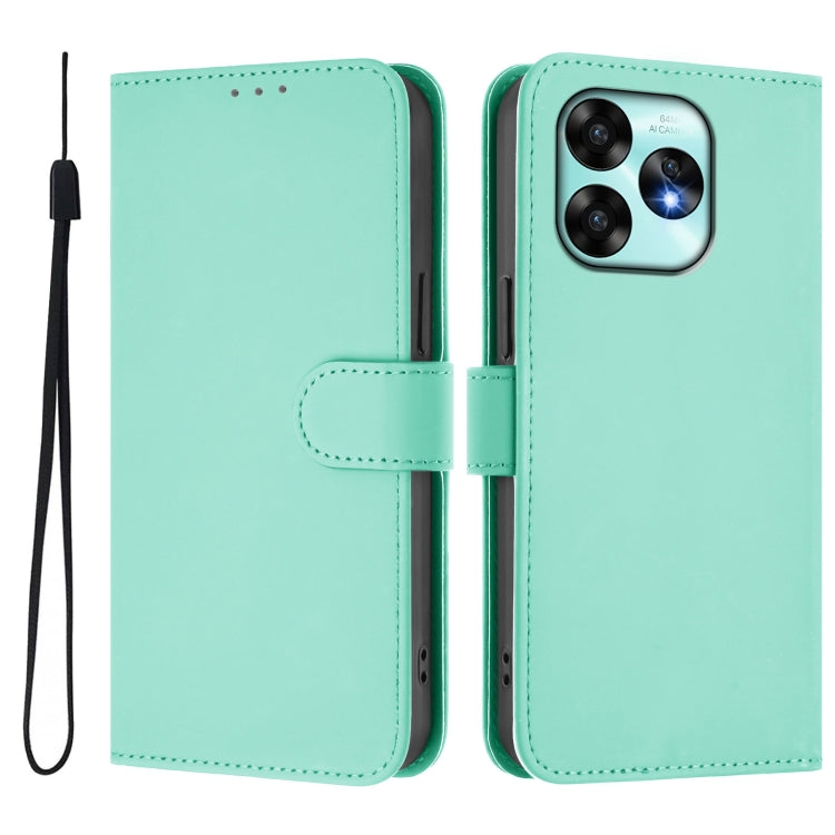 For Umidigi A15 / A15C / A15T Skin Feel Solid Color Leather Phone Case with Lanyard