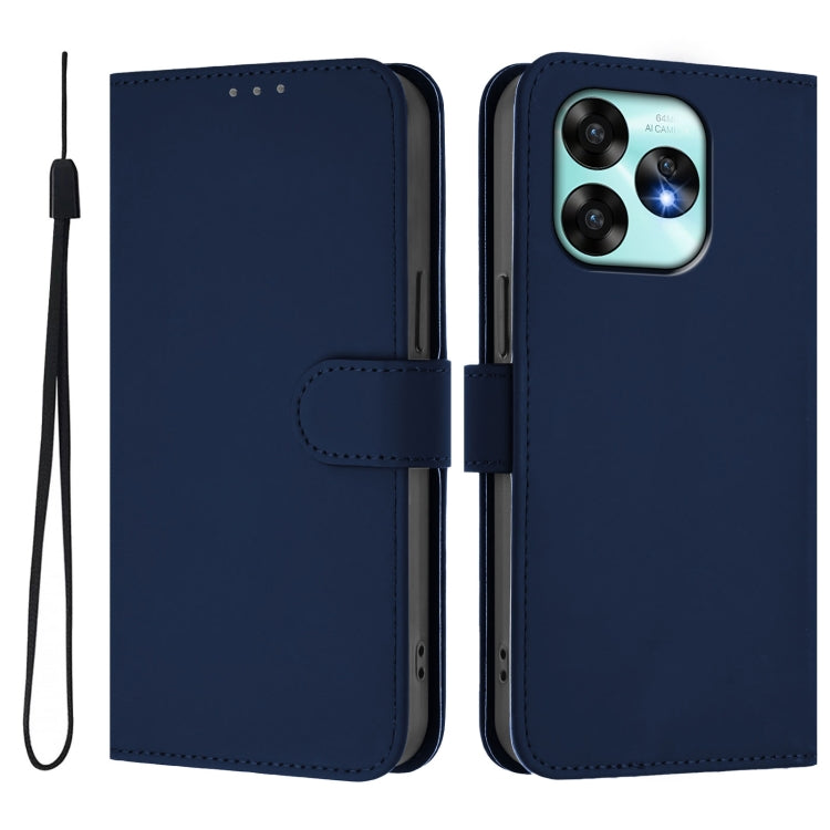 For Umidigi A15 / A15C / A15T Skin Feel Solid Color Leather Phone Case with Lanyard