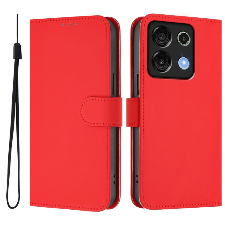 For Umidigi G9 5G Skin Feel Solid Color Leather Phone Case with Lanyard