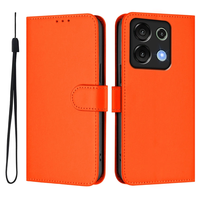 For Umidigi G9 5G Skin Feel Solid Color Leather Phone Case with Lanyard