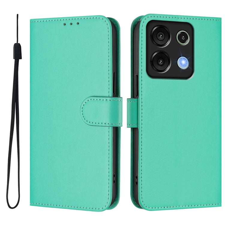 For Umidigi G9 5G Skin Feel Solid Color Leather Phone Case with Lanyard