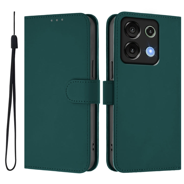 For Umidigi G9 5G Skin Feel Solid Color Leather Phone Case with Lanyard