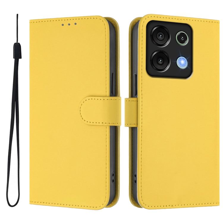For Umidigi G9 5G Skin Feel Solid Color Leather Phone Case with Lanyard