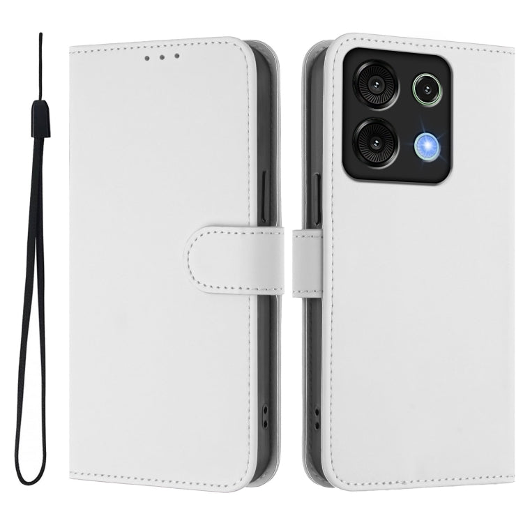 For Umidigi G9 5G Skin Feel Solid Color Leather Phone Case with Lanyard