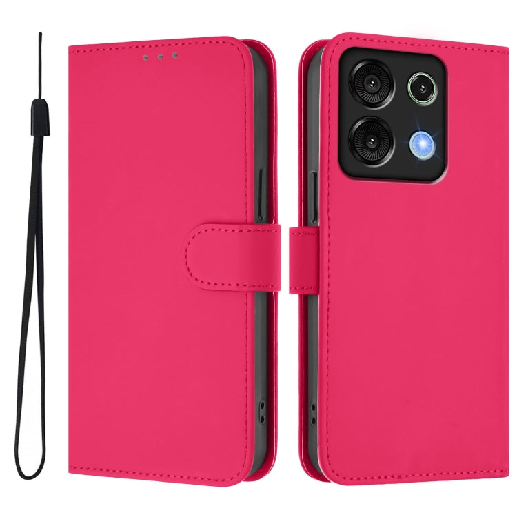 For Umidigi G9 5G Skin Feel Solid Color Leather Phone Case with Lanyard