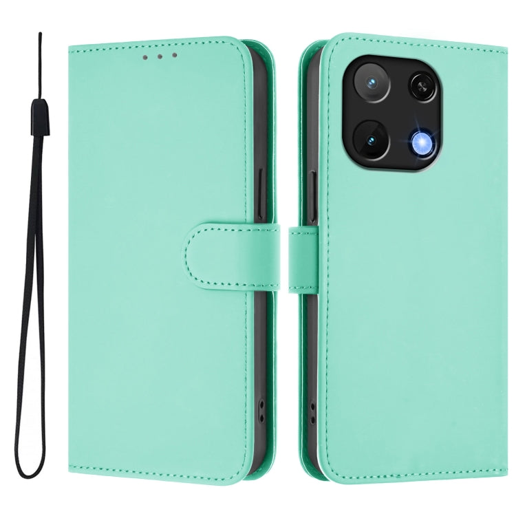 For Umidigi Note 90 Skin Feel Solid Color Leather Phone Case with Lanyard