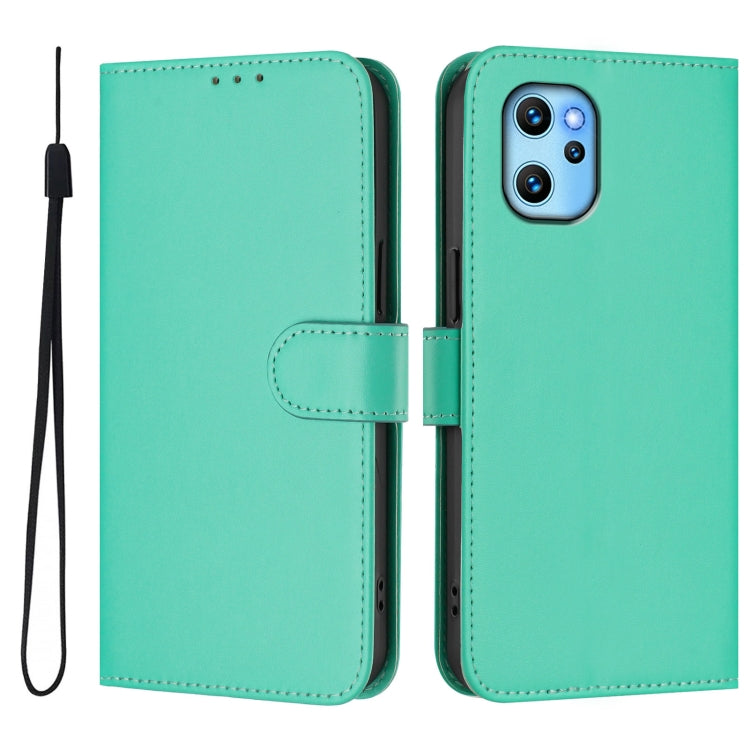 For Umidigi Power 7 Max Skin Feel Solid Color Leather Phone Case with Lanyard