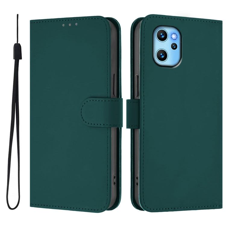 For Umidigi Power 7 Max Skin Feel Solid Color Leather Phone Case with Lanyard
