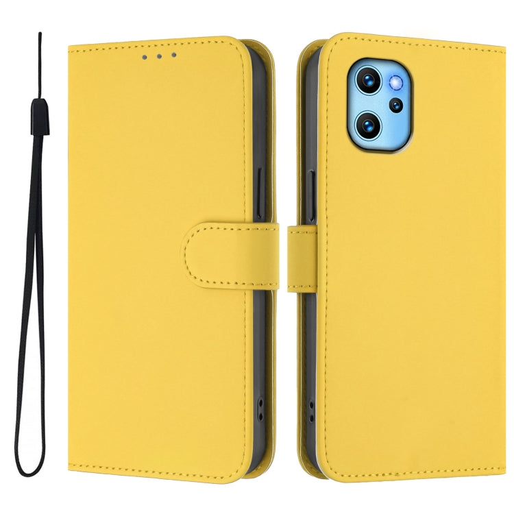 For Umidigi Power 7 Max Skin Feel Solid Color Leather Phone Case with Lanyard