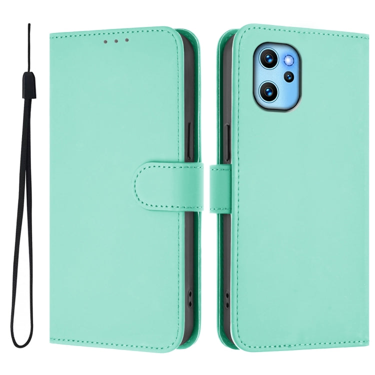 For Umidigi Power 7 Max Skin Feel Solid Color Leather Phone Case with Lanyard