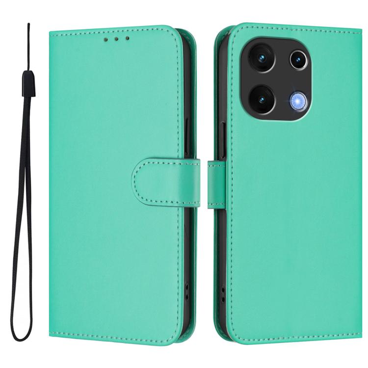 For Umidigi Note 100 Skin Feel Solid Color Leather Phone Case with Lanyard