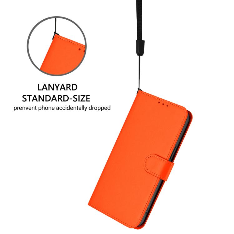 For Umidigi G100 Pro Skin Feel Solid Color Leather Phone Case with Lanyard
