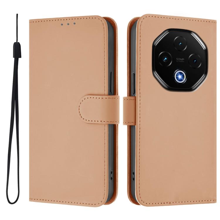 For Umidigi G100 Pro Skin Feel Solid Color Leather Phone Case with Lanyard
