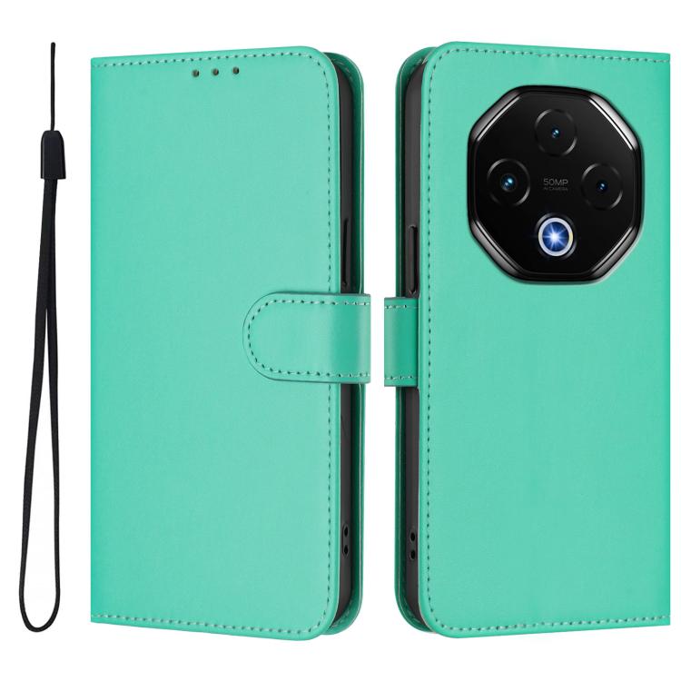 For Umidigi G100 Pro Skin Feel Solid Color Leather Phone Case with Lanyard