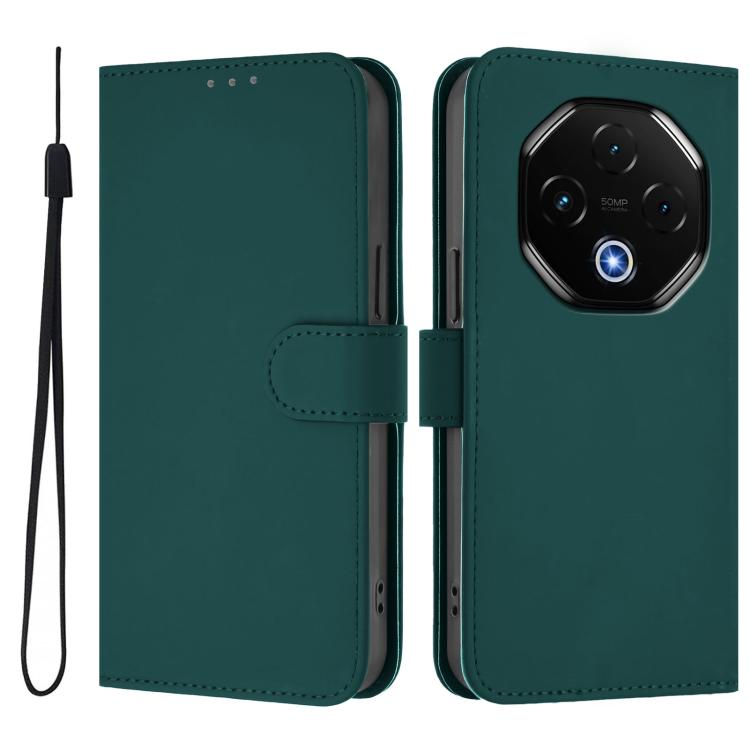 For Umidigi G100 Pro Skin Feel Solid Color Leather Phone Case with Lanyard