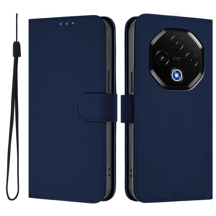 For Umidigi G100 Pro Skin Feel Solid Color Leather Phone Case with Lanyard